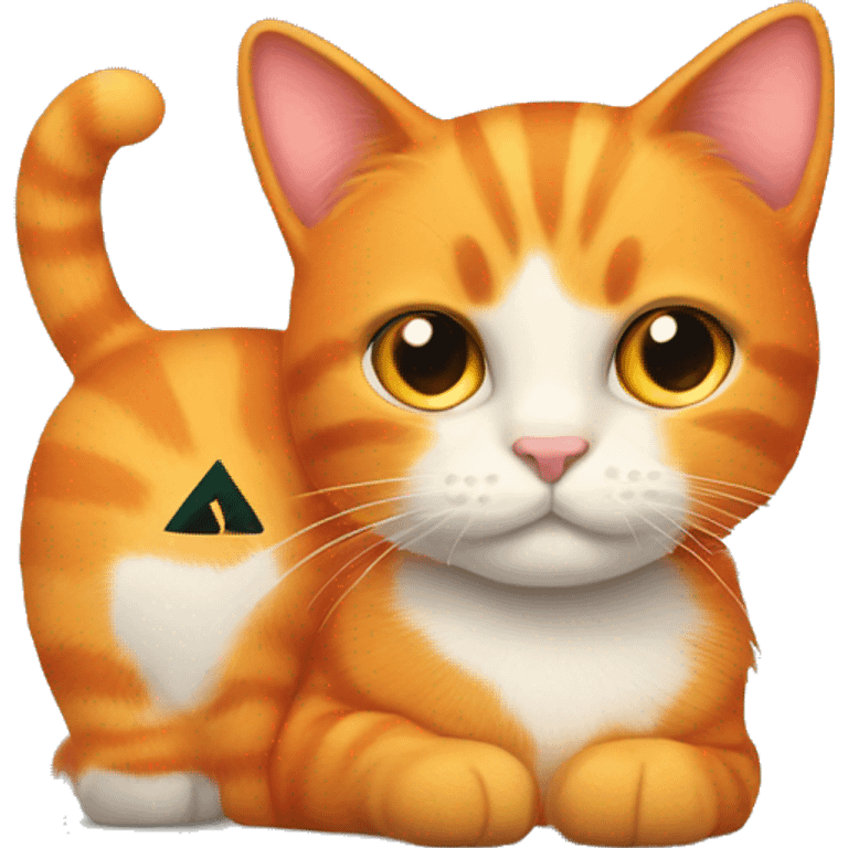 Big orange cat AND small tricolour kitty emoji