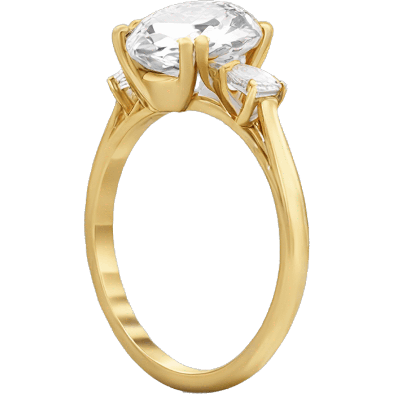 Oval cut diamond ring gold  emoji