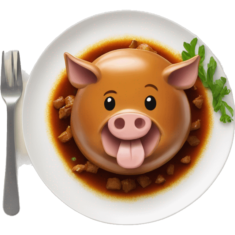 pork adobo on a plate emoji