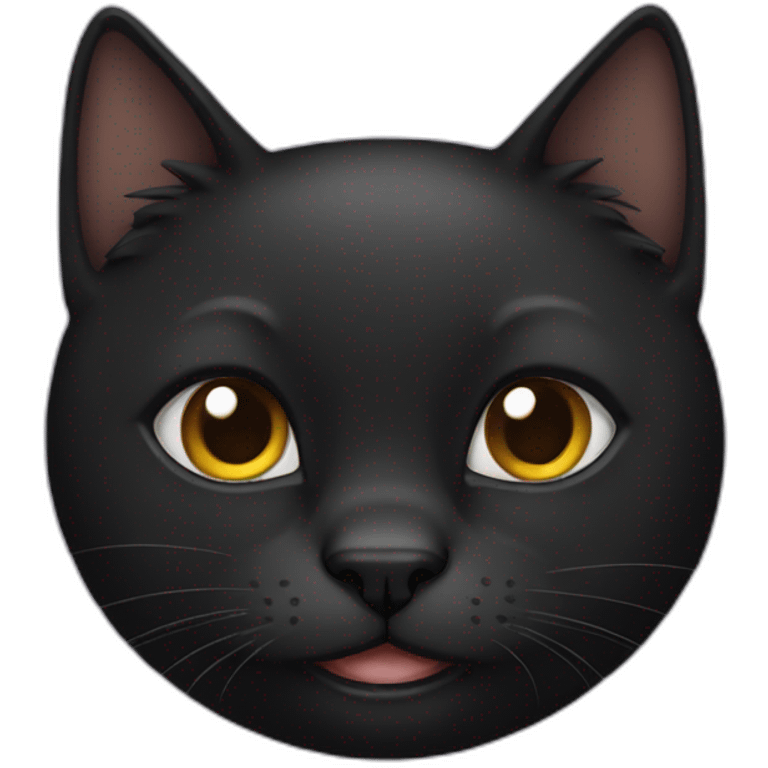 Black ugly cat emoji