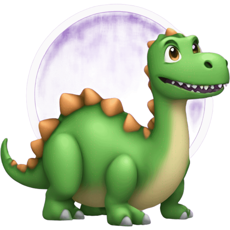 dinosaur riding eggplant  emoji