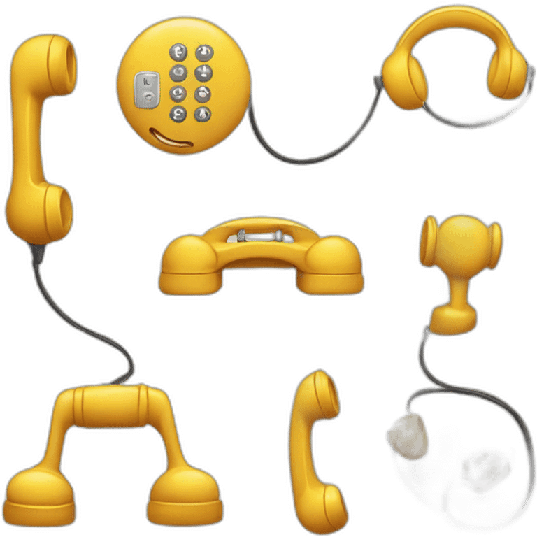 Telephone drawing game emoji