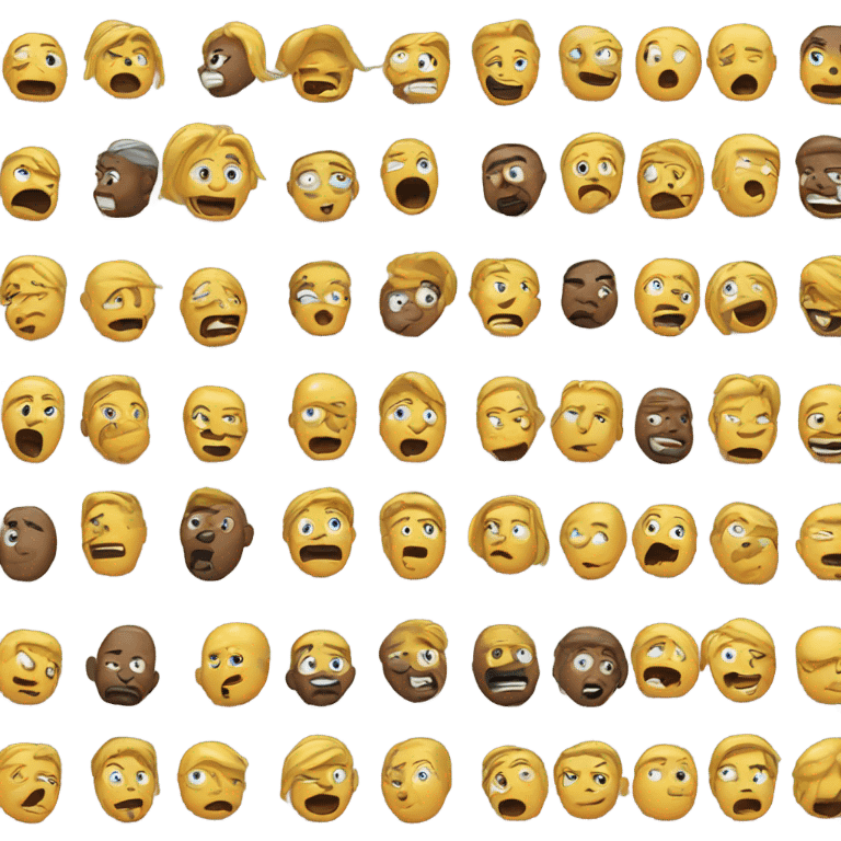 Emoji avec des loks qui pleure  emoji