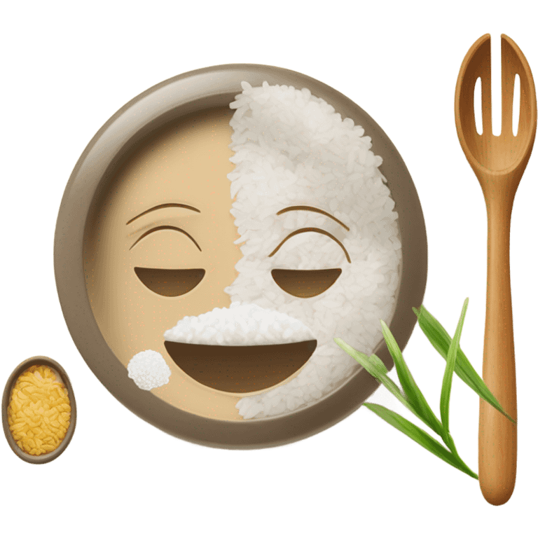 Rice face pack emoji