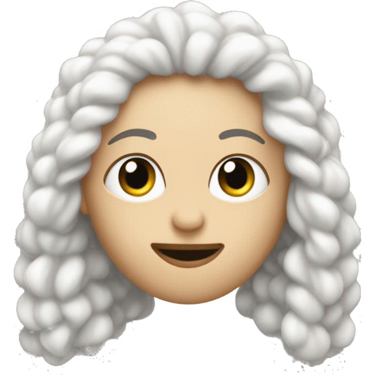 cœur en laine blanche emoji