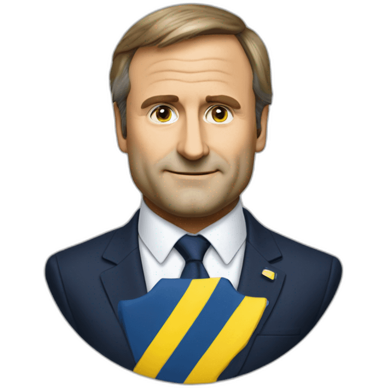 CAC jaune sur la tête de Macron qui a un corps de koala emoji