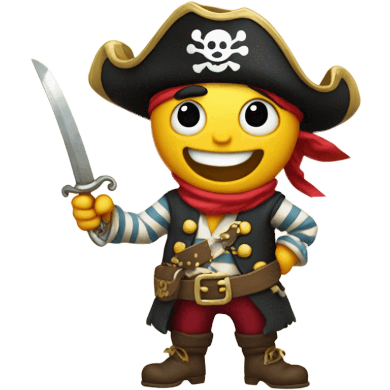 Happy pirate emoji