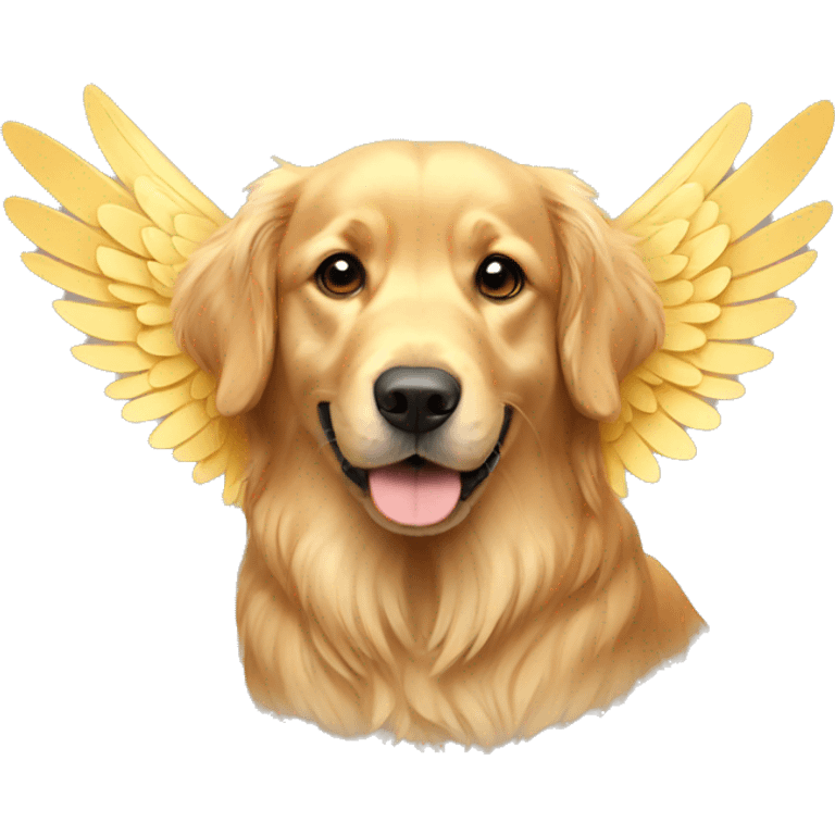 golden retriever with wings emoji