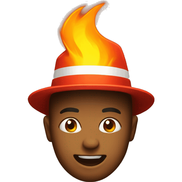 fire with a hat emoji