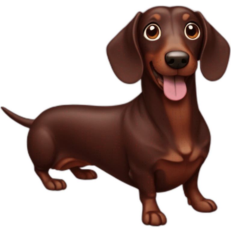 Chocolate sausage dog emoji