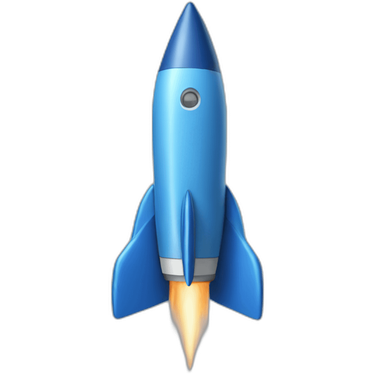 blue rocket emoji