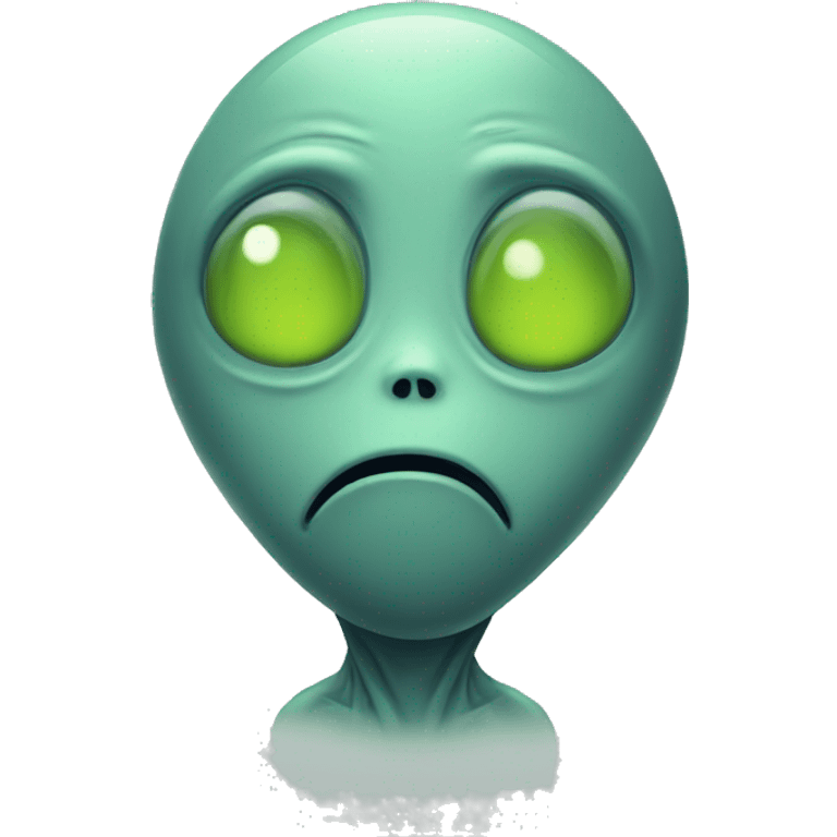 sad alien emoji