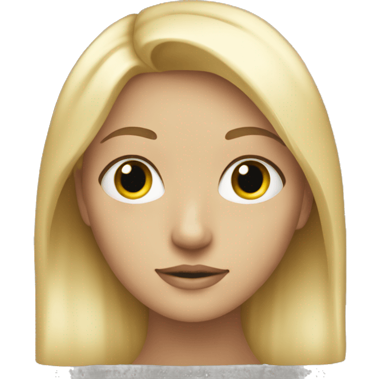 blonde girl with captivating gaze emoji