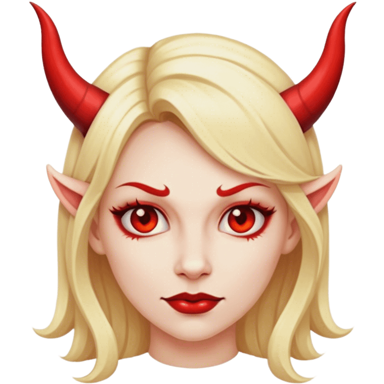 Blonde Lady devil  emoji