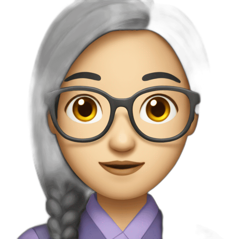 Asian Female maths genius emoji