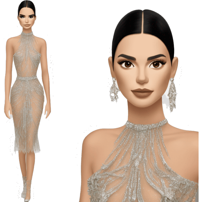 KENDALL JENNER wearing a Givenchy, Alexander McQueen dress, on MET GALA 2024 emoji