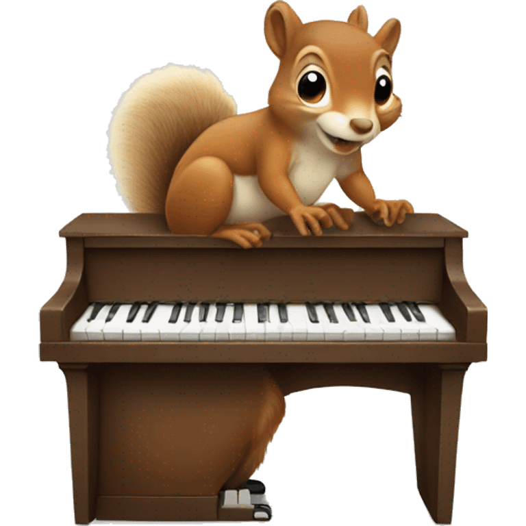 Squirrel play piano  emoji