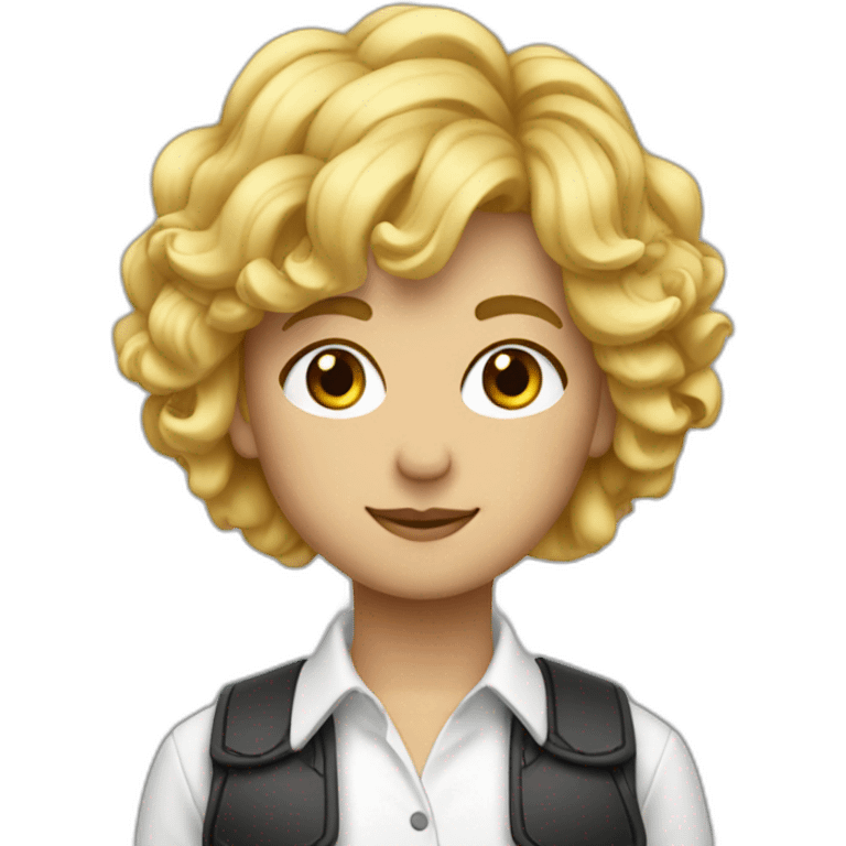 seingneur avec cheveux court et blond emoji