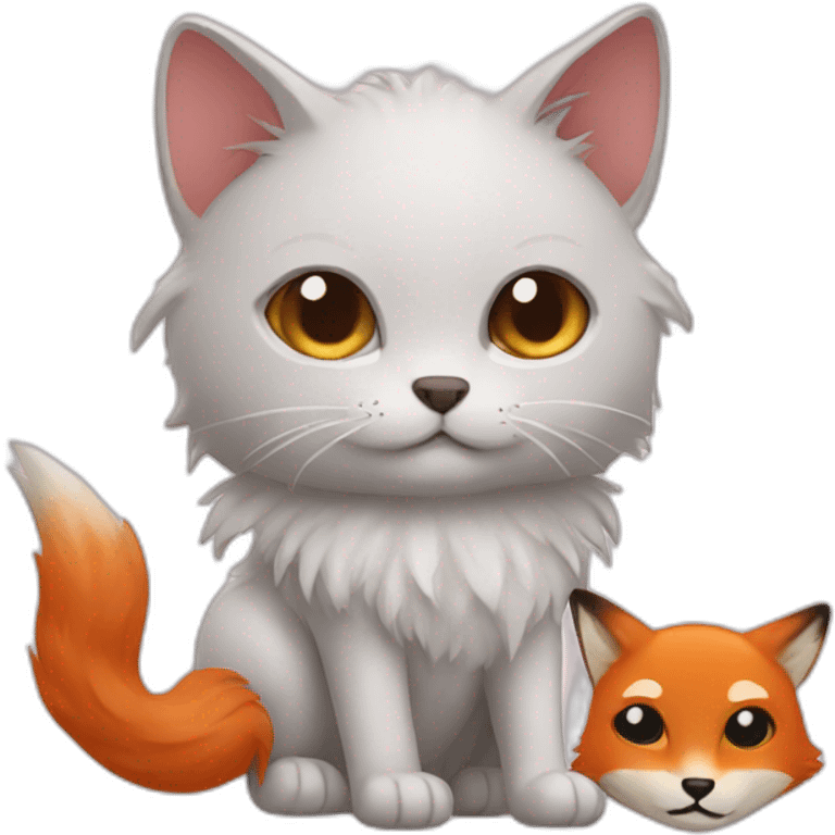 cat with fox emoji