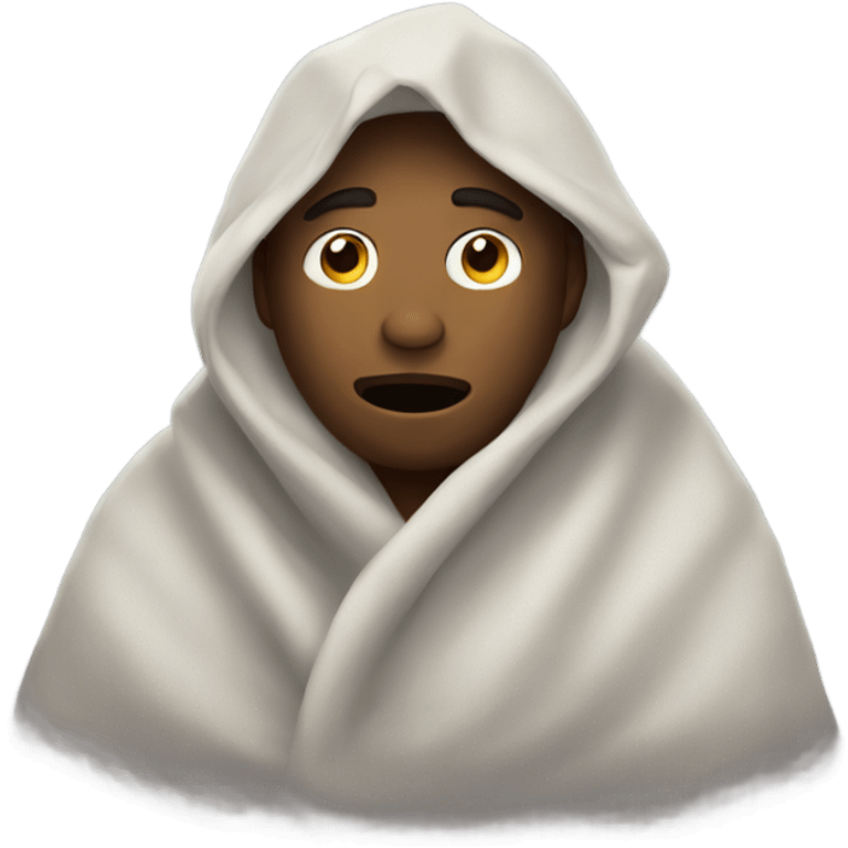 Man under the blanket emoji