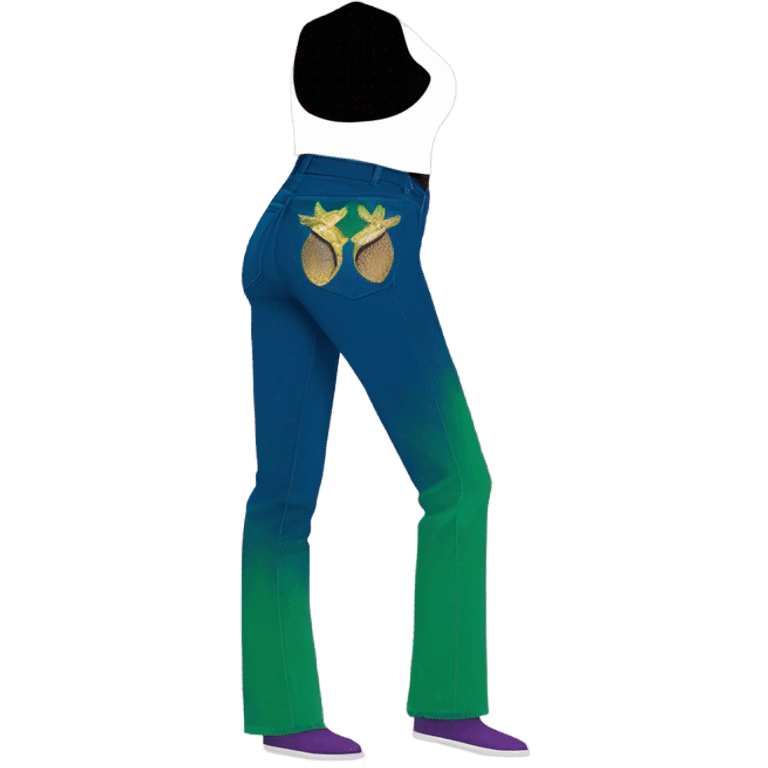 Mardi Gras jeans  emoji