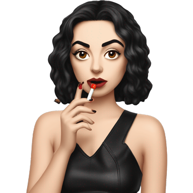 charli xcx holding a cigarette  emoji