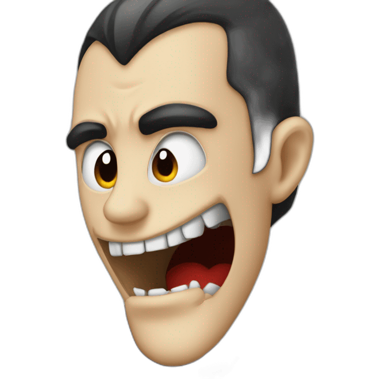 Dracula bitting someone’s neck emoji