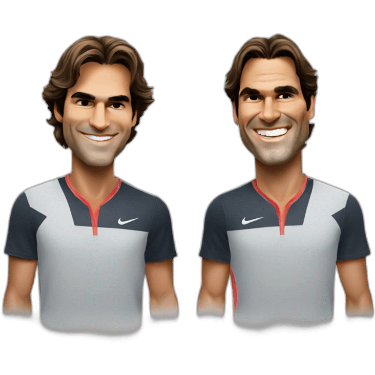 roger federer and rafa nadal happy emoji