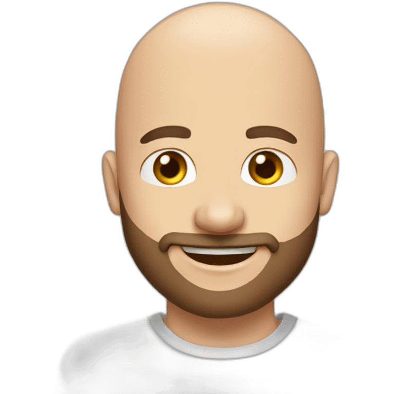 Happy-secret-couple-bald-guy-with-beard-shorthaired-brunette-girl emoji