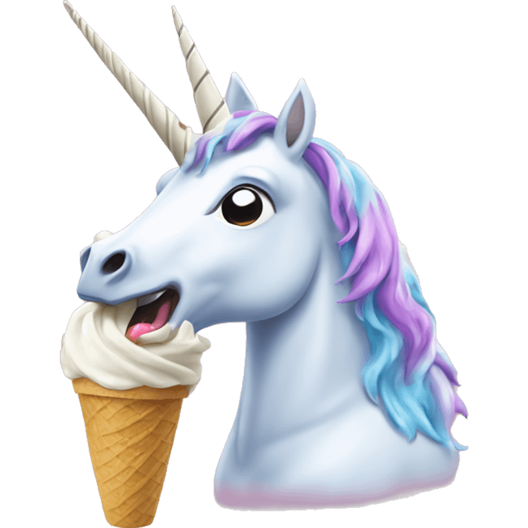 unicorn eating ice cream emoji