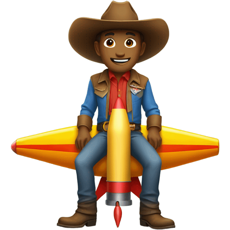 Cowboy on a rocket emoji