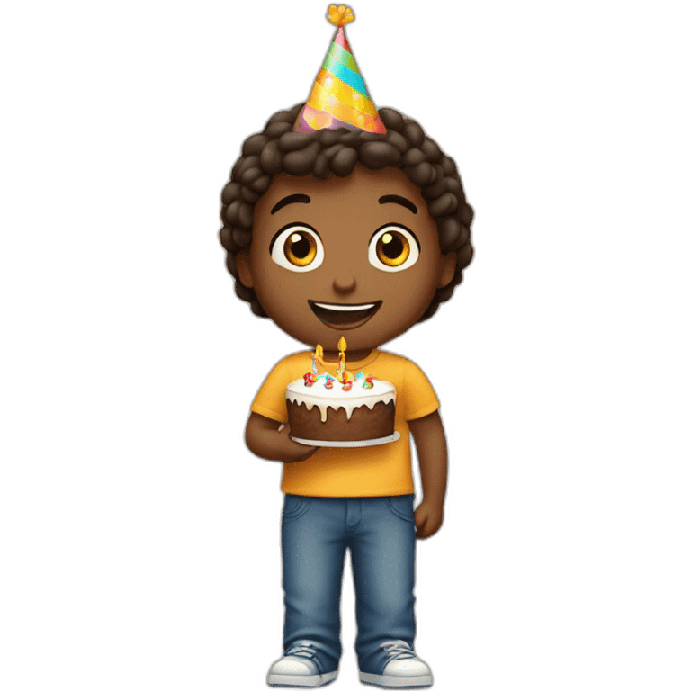 A boy celebrated his birthday, turning 11 emoji