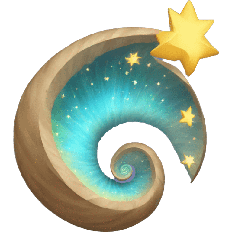 spiral with falling star emoji