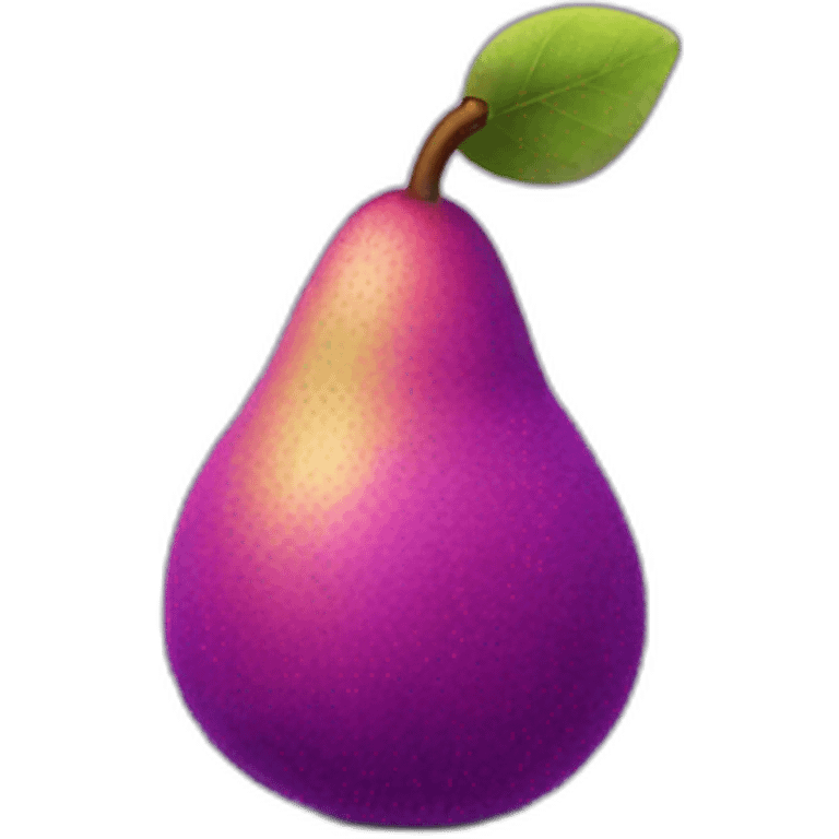 Fuzzy purple pear emoji