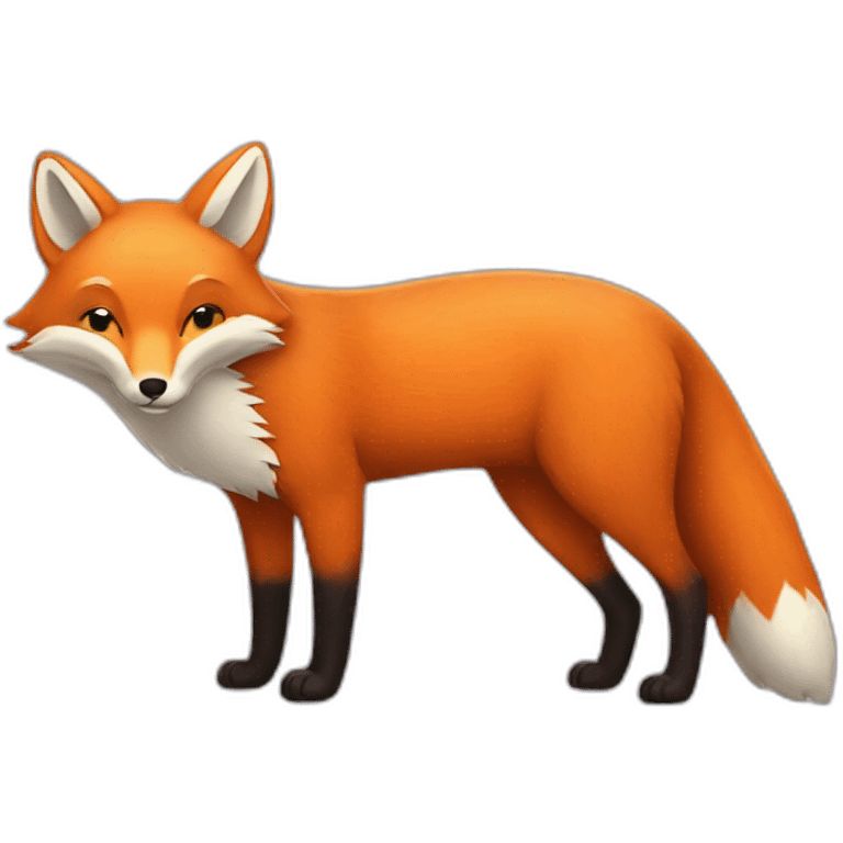 Fox drinking whisky emoji