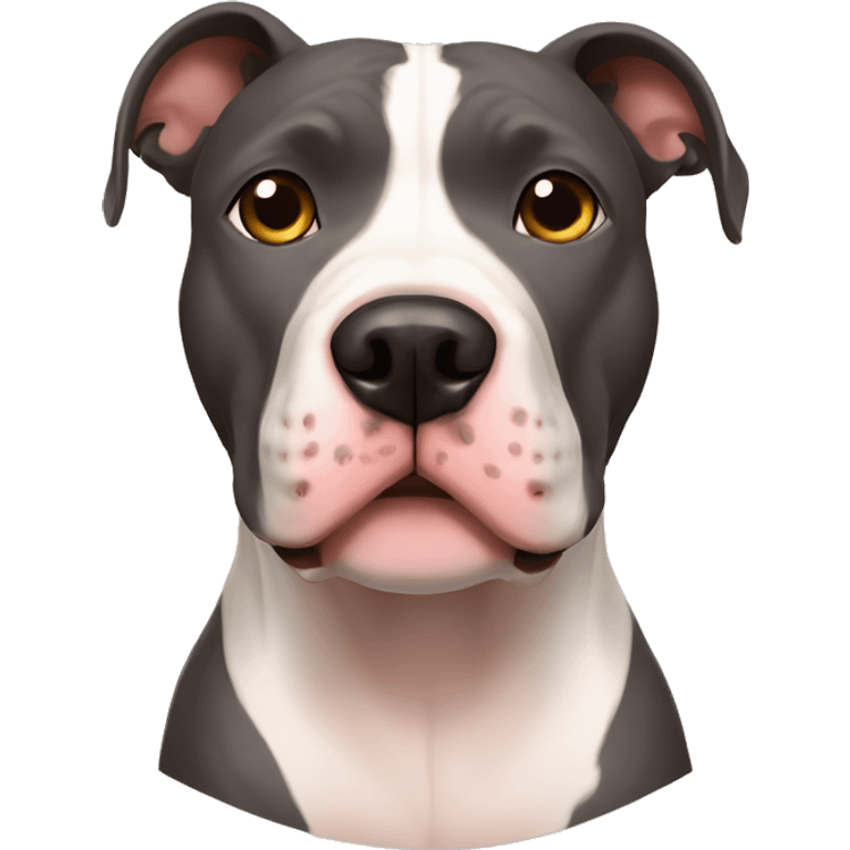 Perro Pitbull con su amo emoji