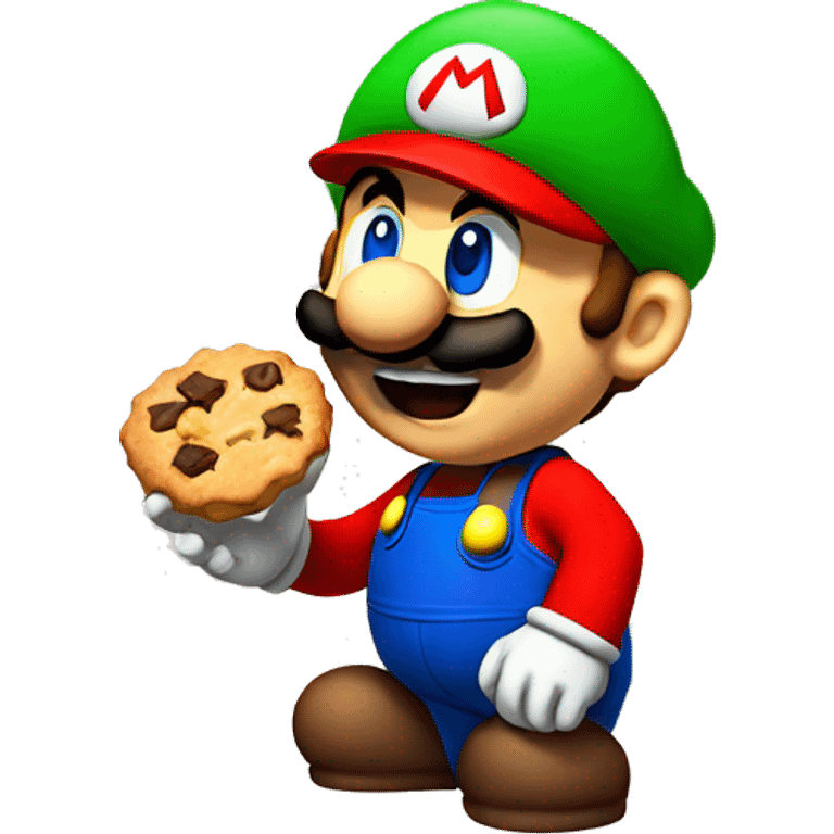 mario eating cookies emoji