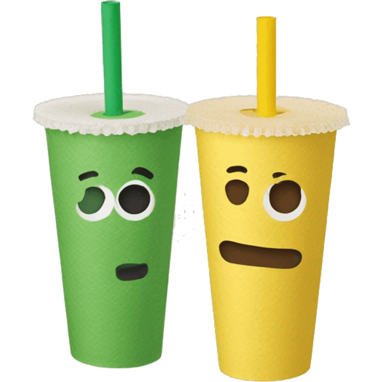 Colored Paper straw emoji