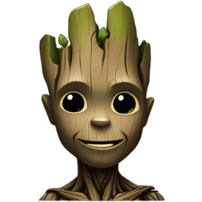 Halloween with head groot emoji