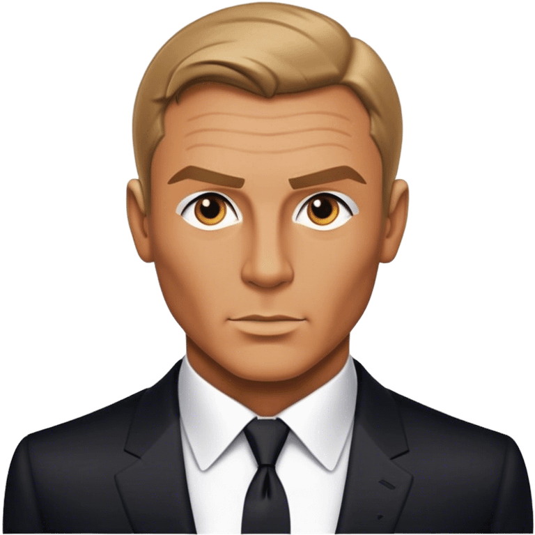 Cinematic Realistic James Bond Pop Culture Emoji, depicted with suave sophistication and dynamic action rendered with crisp details and cinematic lighting that capture his legendary cool. emoji