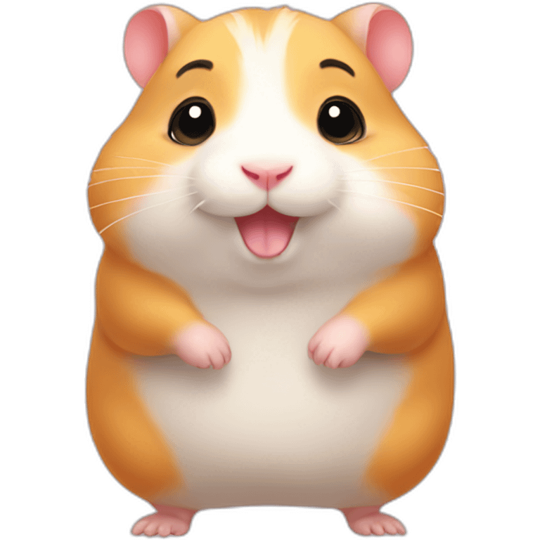 Cute little Chubby Hamster  emoji