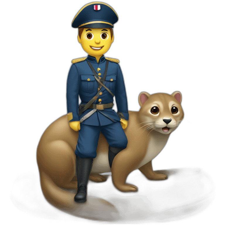 Militaire français sur une loutre emoji