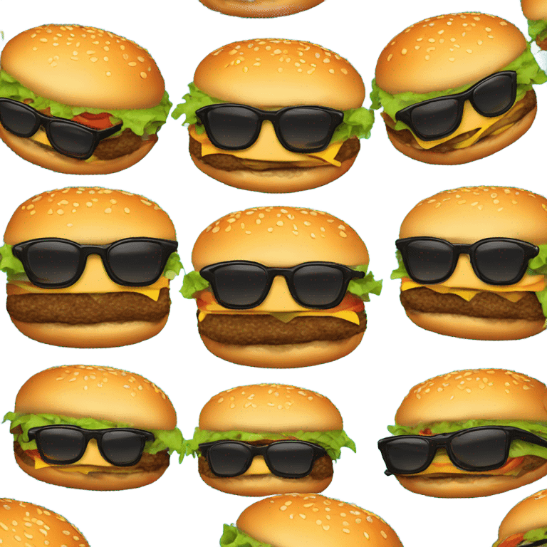 Hamburger with sunglasses  emoji