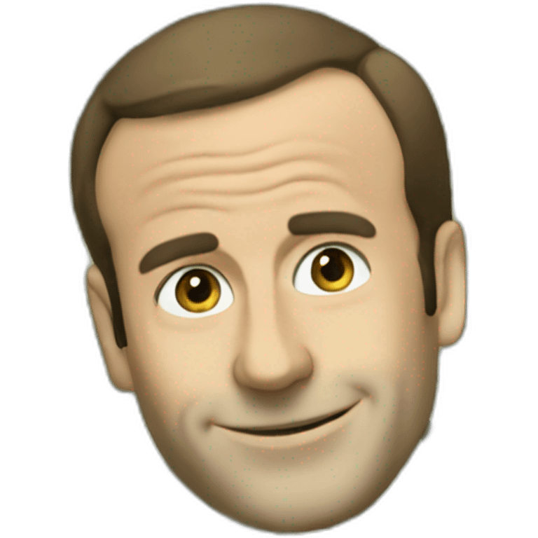 Macron with money emoji