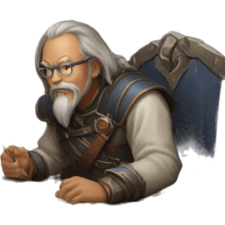 dungeon master in front of dm screen emoji