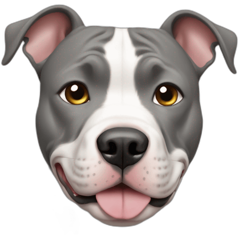 grey and white pitbull emoji