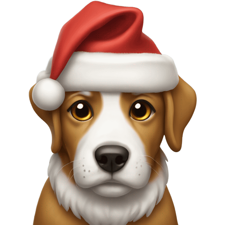 Santa dog emoji