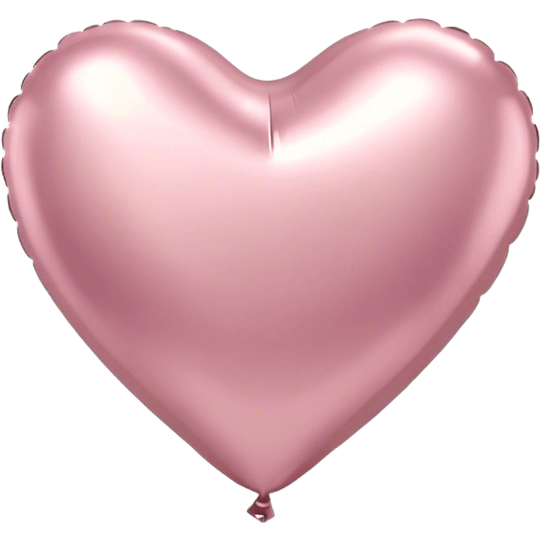 beautiful aesthetic realistic metallic heart-shaped balloons in pale pink color  emoji