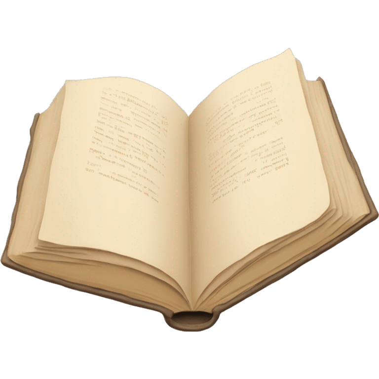 An open, hardcover book, depicted with a beige cover. Commonly used for various content concerning reading, writing, learning, and schooling. emoji