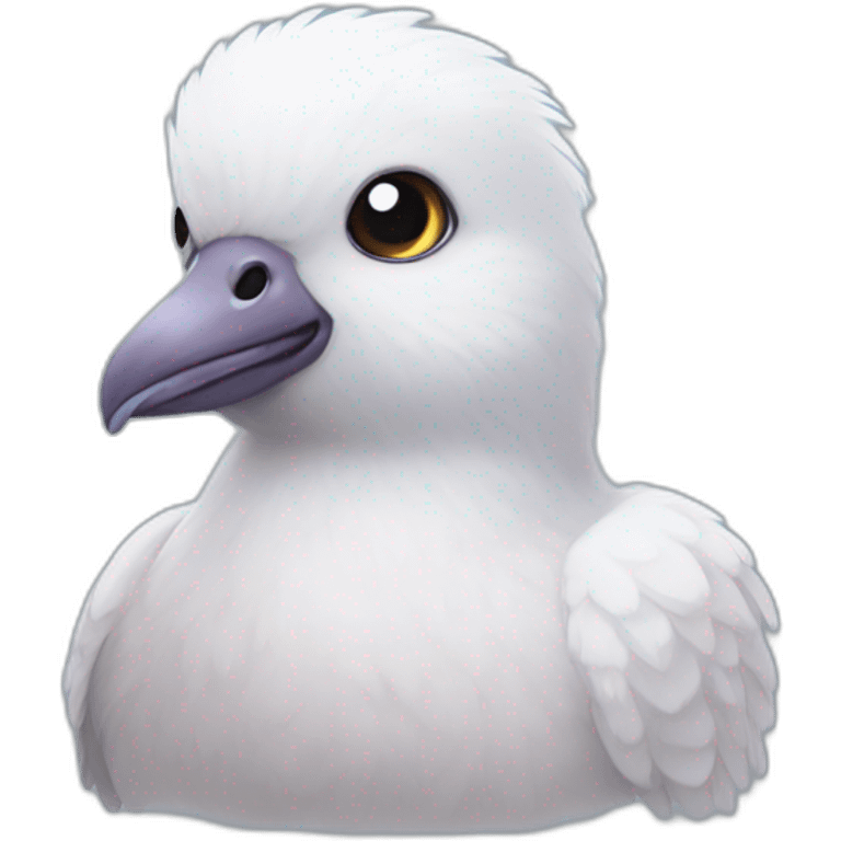 kawai fluffy pigeon emoji